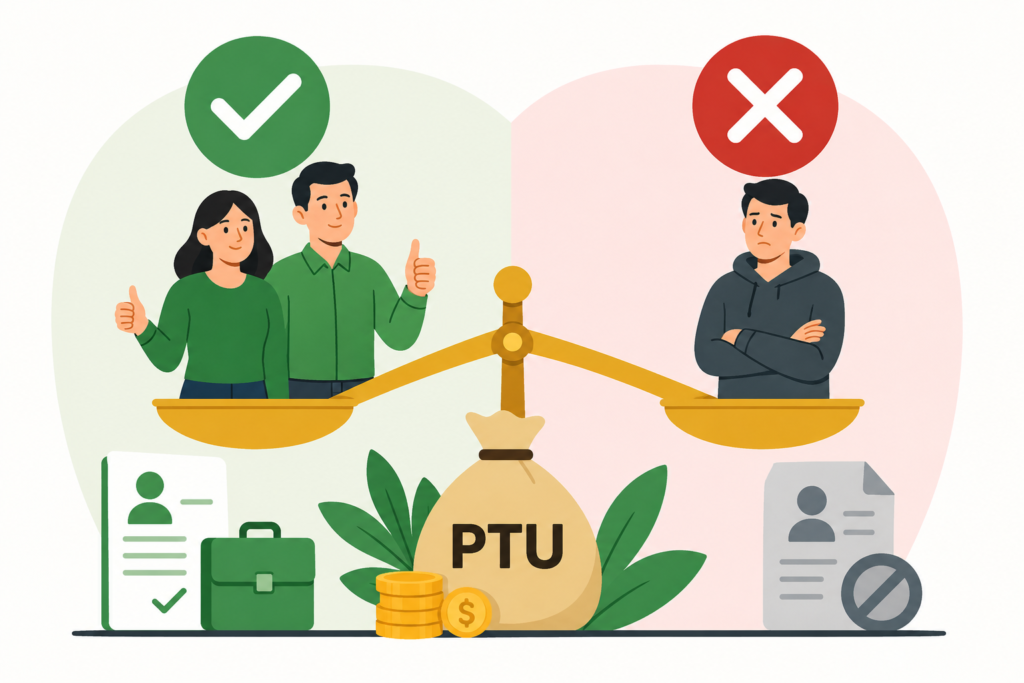 quién tiene derecho a PTU