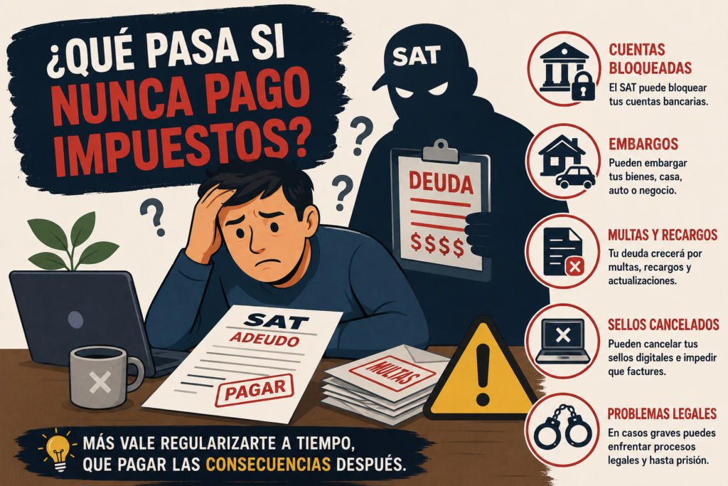 que pasa si nunca pago impuestos